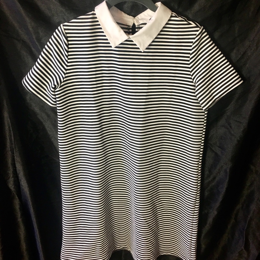 Collared Striped Zara Trafaluc Shirt Dress Small